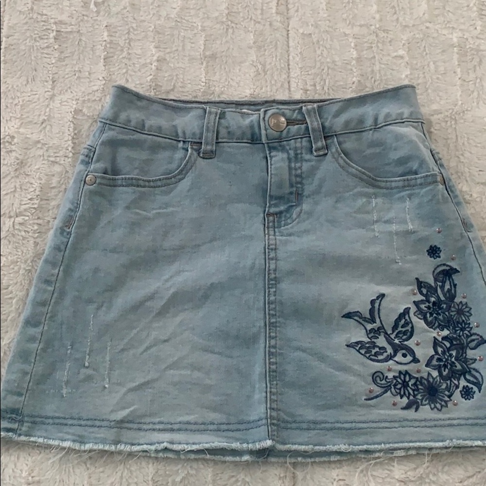 Justice denim skirt, size 8